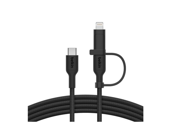 Belkin BoostCharge Pro, 1,5 m, USB C, USB C/Lightning, USB 2.0, 0,48 Gbit/s, musta