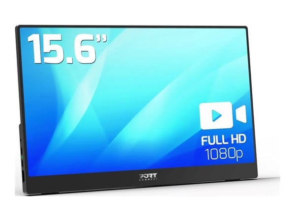PORT Connect - LCD-skjerm - 15.6" - portabel - 1920 x 1080 Full HD (1080p) @ 60 Hz - IPS - HDMI, 2xUSB-C - høyttalere