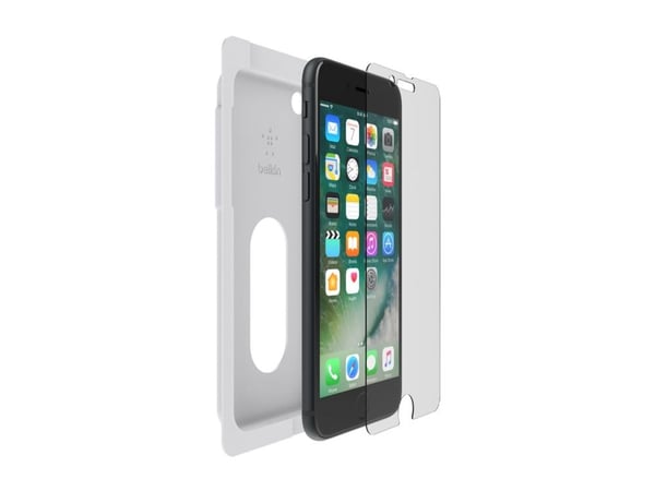 Belkin ScreenForce InvisiGlass Ultra - Skjermbeskyttelse for mobiltelefon - glass - for Apple iPhone 6, 6s, 7, 8, SE (2nd generation)