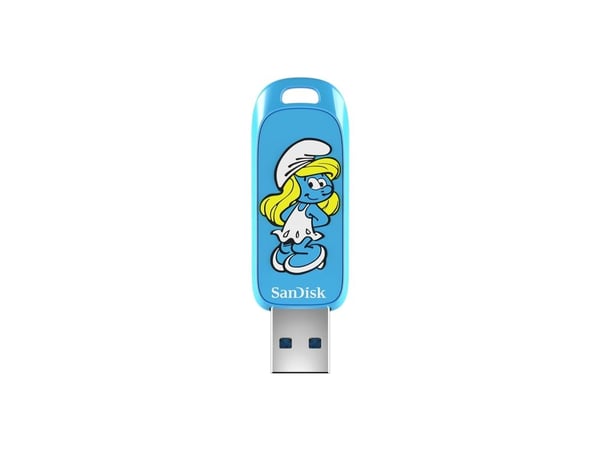 SanDisk Smurfs - Smurfette Edition USB-flashstasjon - 256 GB - USB 3.2 Gen 1