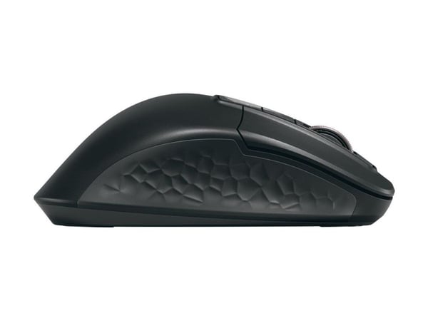 CHERRY STREAM Ultimate - Mus - ergonomisk - høyrehendt - optisk - 7 knapper - trådløs, kablet - 2.4 GHz, Bluetooth 5.2 - USB trådløs mottaker - svart