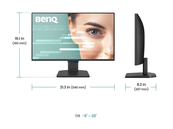 BenQ GW2490C, 60,5 cm (23.8"), 1920 x 1080 pikseliä, Full HD, 5 ms, musta