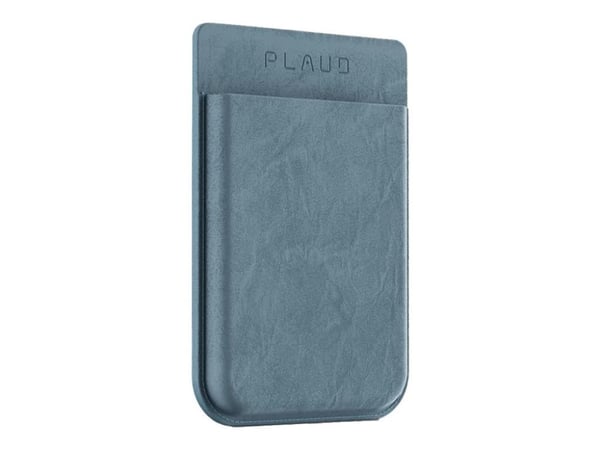 PLAUD Note - Pung for recorders - magnetic, with wireless charging - MagSafe-samsvar - lær - lys blå