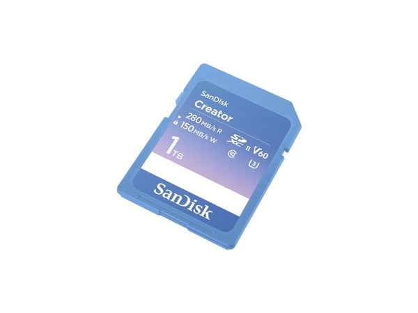 SanDisk Creator - Flashminnekort - 1 TB - Video Class V60 / UHS-II U3 / Class10 - SDXC UHS-II