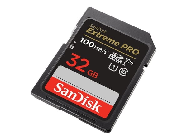 SanDisk Extreme Pro - Flashminnekort - 32 GB - Video Class V30 / UHS-I U3 / Class10 - SDHC UHS-I