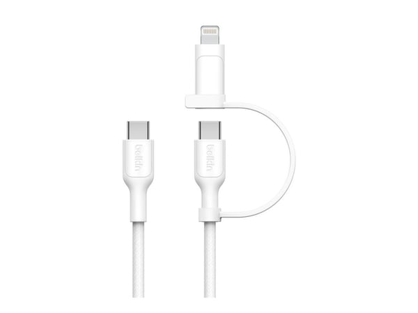Belkin BoostCharge Pro, 1,5 m, USB C, USB C/Lightning, USB 2.0, 0,48 Gbit/s, Valkoinen