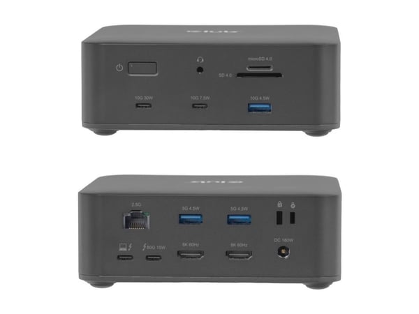 Club 3D - Dokkingstasjon - for bærbar, smarttelefon, bærbar - Thunderbolt 5 - 2 x HDMI, Thunderbolt - 1GbE - 180 watt