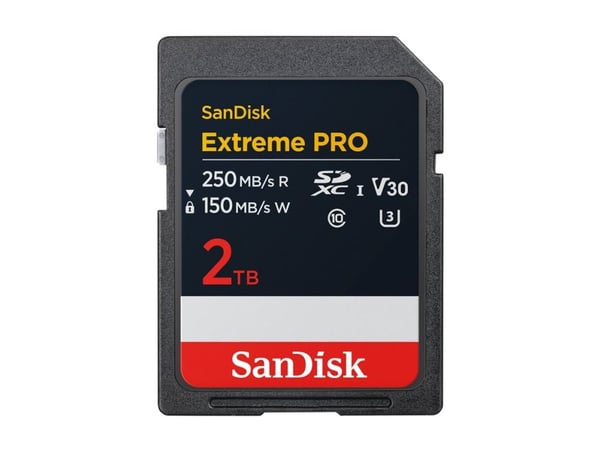 SanDisk Extreme Pro - Flashminnekort - 2 TB - Video Class V30 / UHS-I U3 / Class10 - SDXC UHS-I
