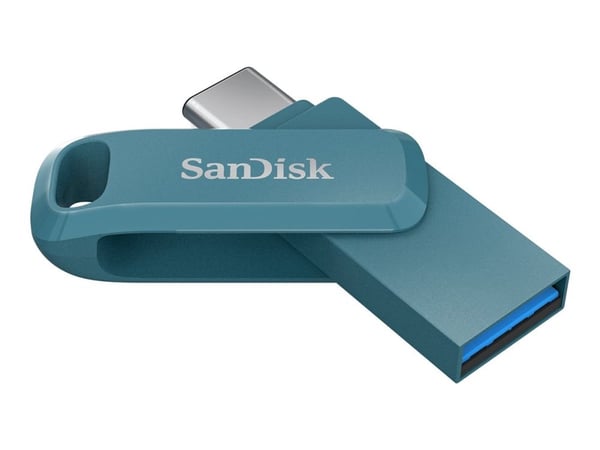 SanDisk Ultra Dual Drive Go - USB-flashstasjon - 64 GB - USB 3.2 Gen 1 / USB-C - navagio-brønn