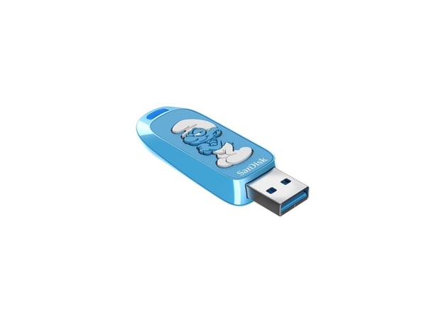 SanDisk Smurfs - Brainy Smurf Edition USB-flashstasjon - 64 GB - USB 3.2 Gen 1
