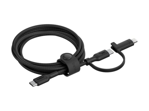 Belkin BoostCharge Pro, 1,5 m, USB C, USB C/Lightning, USB 2.0, 0,48 Gbit/s, musta