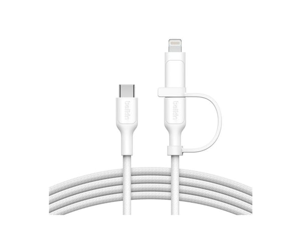 Belkin BoostCharge Pro, 1,5 m, USB C, USB C/Lightning, USB 2.0, 0,48 Gbit/s, Valkoinen