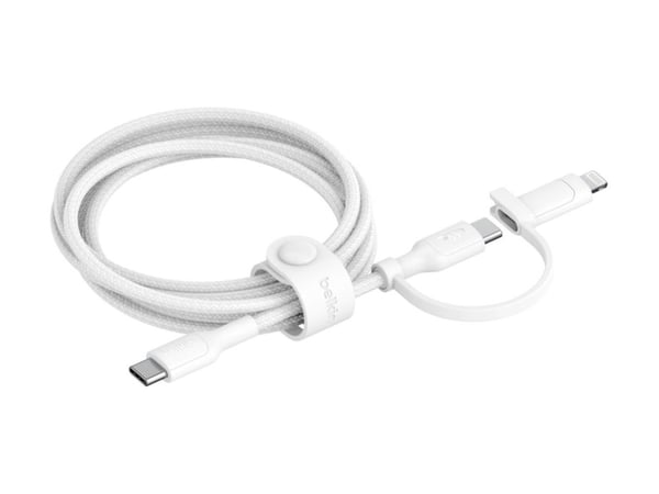 Belkin BoostCharge Pro, 1,5 m, USB C, USB C/Lightning, USB 2.0, 0,48 Gbit/s, Valkoinen