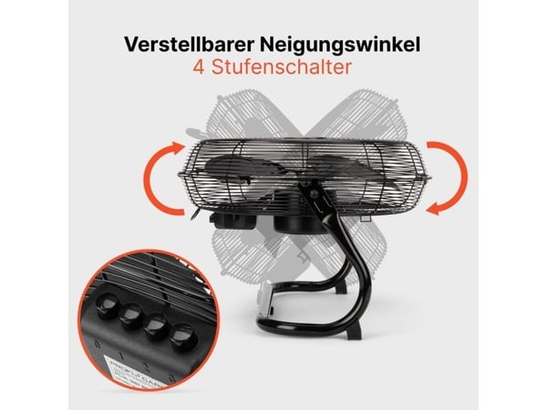 ProfiCare PC-VL 3066 WM, Husholdningsvifte, Sort, Gulv, 79 dB, 45 cm, Knapper