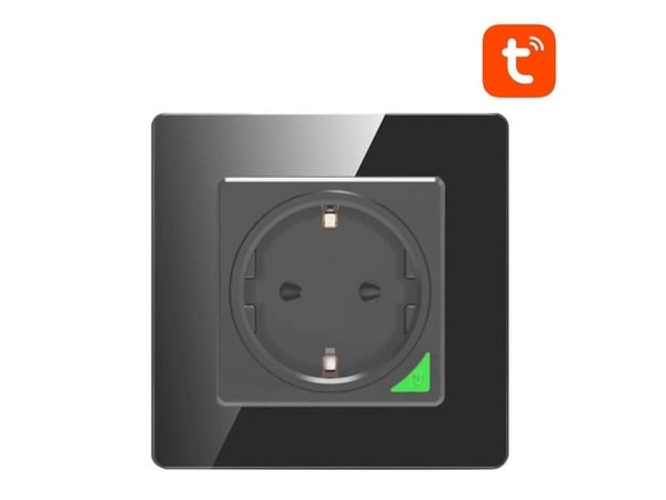 Avatto Smart WiFi veggkontakt Avatto N-WOT10-EU-B TUYA (sort)