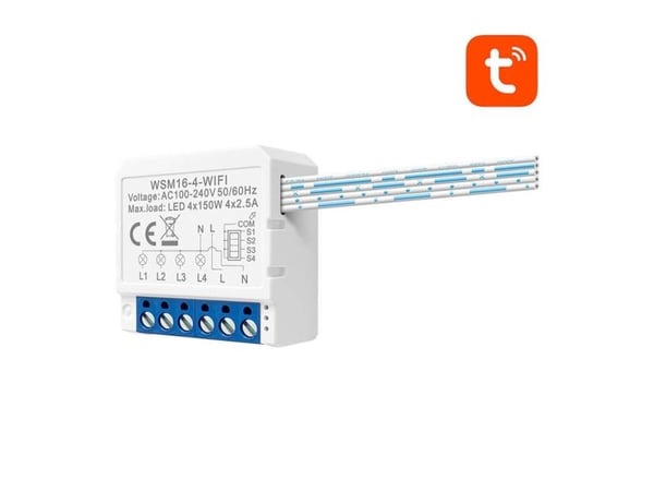 Avatto smart bryter i veggboks Wi-Fi WSM16-W4 TUYA
