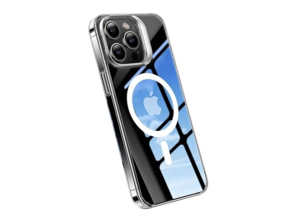Torras Puhelinkotelo UPRO Lstand Clear-Mag iPhone 15 PRO (läpinäkyvä)