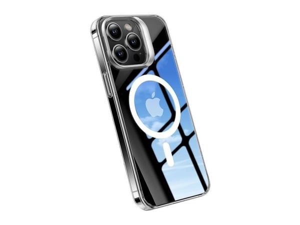 Torras puhelimen kotelo UPRO Lstand Clear-Mag iPhone 15 (läpinäkyvä)