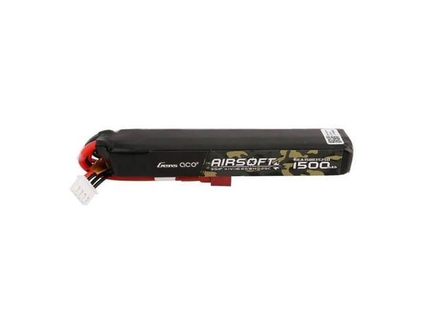 Gens ace 25C 1500mAh 3S1P 11,1V Airsoft Gun Lipo-batteri med T-pluggkontakt