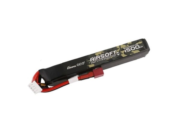 Gens ace 25C 1500mAh 3S1P 11,1V Airsoft Gun Lipo-batteri med T-pluggkontakt
