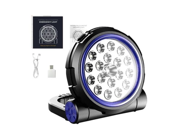 Superfire - Arbetslampa - LED - 7-läge - 10 W - vit/röd lampa