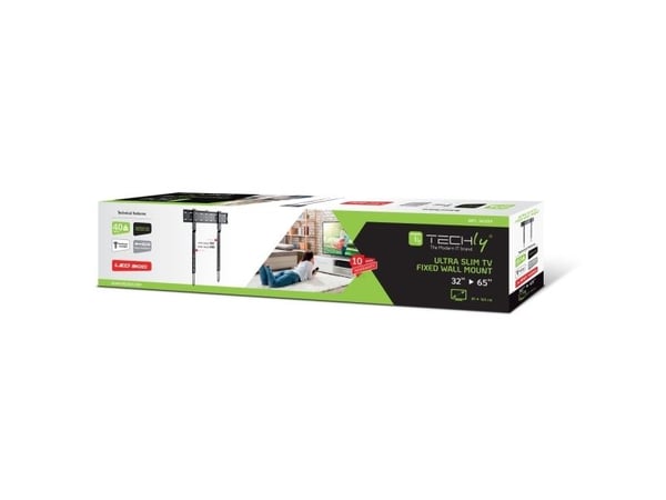 Techly ICA-PLB 734F, 81,3 cm (32"), 165,1 cm (65"), 200 x 200 mm, 400 x 300 mm, Plast, Stål, Svart