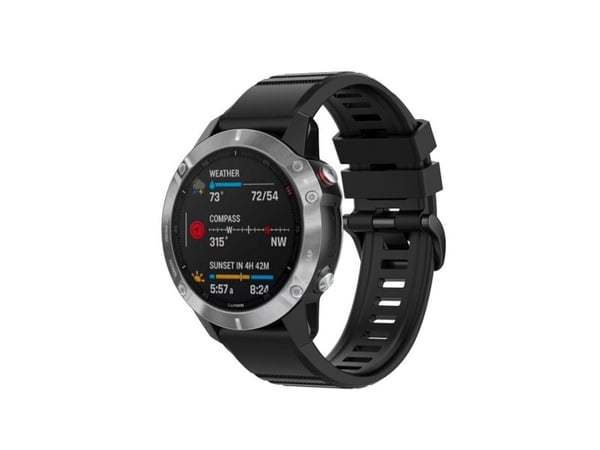 FIXED silikonihihna Garmin QuickFit silikonihihna 22mm musta