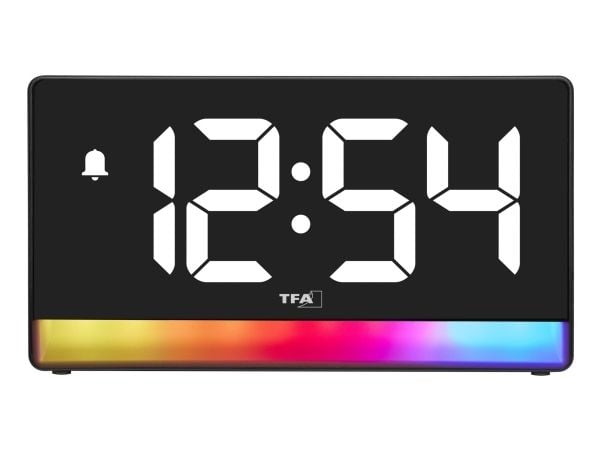 TFA-Dostmann 60.2051.01, Digital vekkerklokke, Rektangel, Svart, Innendørs, Voksen/Barn, Gutt/Jente
