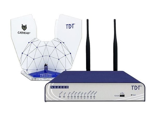 TDT NG2000-DW 5G, Wi-Fi 5 (802.11ac), Dobbelbånd (2.4 GHz / 5 GHz), Ethernet/bredbåndsforbindelse, 5G, Grå, Blå, Frittstående router