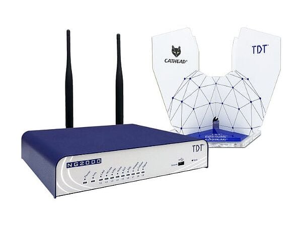 TDT NG2000-DW 5G, Wi-Fi 5 (802.11ac), Dobbelbånd (2.4 GHz / 5 GHz), Ethernet/bredbåndsforbindelse, 5G, Grå, Blå, Frittstående router