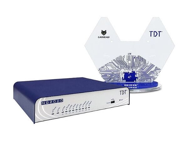 TDT NG2000-D 4G, Ethernet/bredbåndsforbindelse, 4G, ADSL, ADSL2, Grå, Blå, Frittstående router