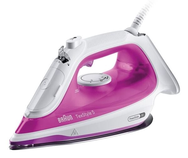 Braun TexStyle 5 SI 5225, Ångstrykjärn, 2 m, 200 g/min, Rosa, Vit, 50 g/min, 0,3 l