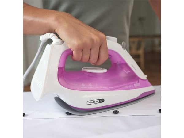 Braun TexStyle 5 SI 5225, Dampstrykejern, 2 m, 200 g/min, Rosa, Hvit, 50 g/min, 0,3 l