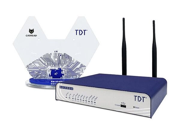 TDT NG2000-DW 4G, Wi-Fi 5 (802.11ac), Dobbelbånd (2.4 GHz / 5 GHz), Ethernet/bredbåndsforbindelse, 4G, Grå, Blå, Frittstående router