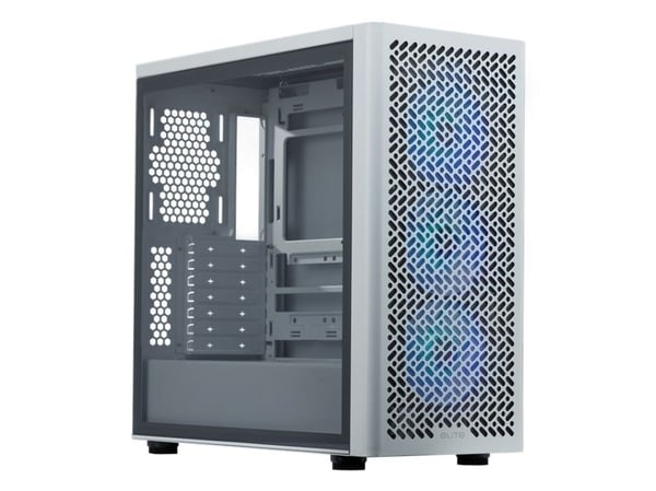 Cooler Master Elite 502, Midi Tower, PC, Hvit, ATX, EATX, ITX, Micro ATX, Stål, Spilling