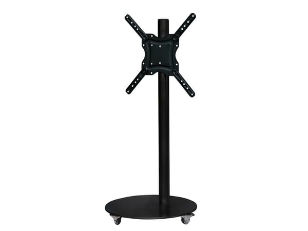 Sinox StandView TV-golvstativ med hjul och vridbar topp. 26"-65". Mattsvart, 66 cm (26"), 165,1 cm (65"), 200 x 200 mm, 400 x 400 mm, 90°, Svart