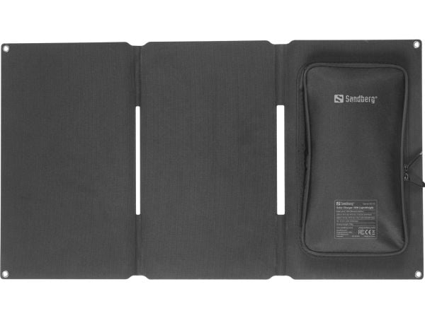 Sandberg Active LightWeight - Solcellelader - 30 watt - 3.4 A - 3 utgangskontakter (USB, 24 pin USB-C, power DC jack)