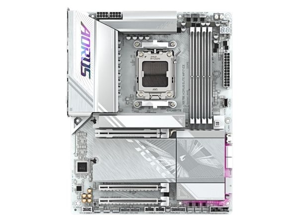 AORUS X870E ELITE WIFI7 ICE - Hovedkort - ATX - Socket AM5 - AMD X870E Chipset - USB4, USB-C 3.2 Gen 2x2, USB 3.2 Gen 1, USB 3.2 Gen 2 - 2.5 Gigabi...