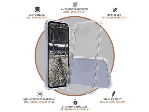JT Berlin 11121 Bakdeksel til mobiltelefon Google Pixel 9a Transparent 11121