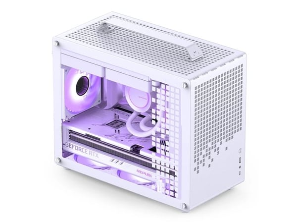 Jonsplus Z20 Micro-ATX koffert, med bærehåndtak - hvit