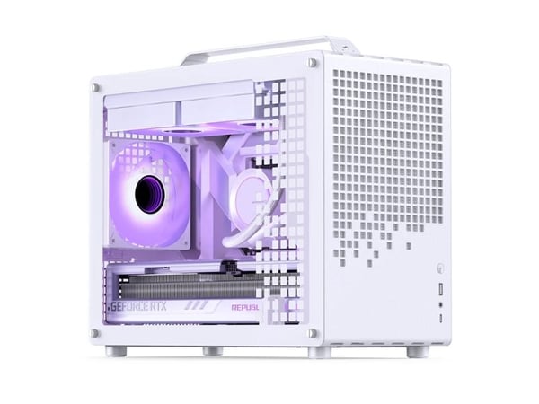 Jonsplus Z20 Micro-ATX koffert, med bærehåndtak - hvit