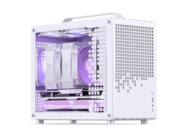 Jonsplus Z20 Micro-ATX koffert, med bærehåndtak - hvit