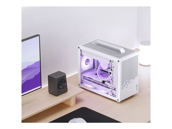 Jonsplus Z20 Micro-ATX koffert, med bærehåndtak - hvit