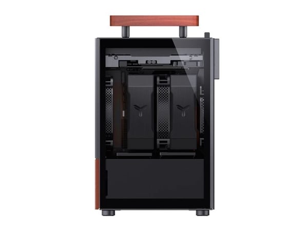 Jonsbo T6, Midi Tower, PC, musta, Puu, ITX, Terästä, Lasi, Alumiini, Pelaaminen