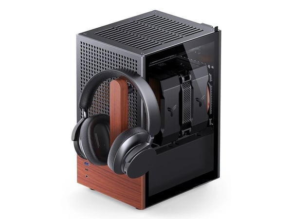 Jonsbo T6, Midi Tower, PC, musta, Puu, ITX, Terästä, Lasi, Alumiini, Pelaaminen