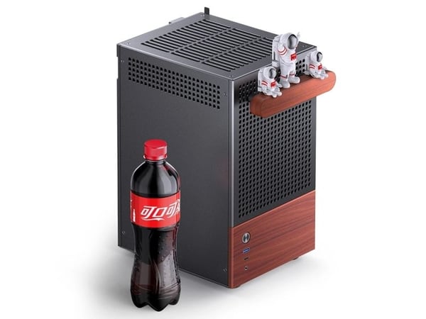 Jonsbo T6, Midi Tower, PC, musta, Puu, ITX, Terästä, Lasi, Alumiini, Pelaaminen