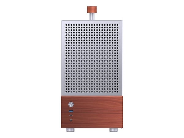 Jonsbo T6, Midi Tower, PC, Trä, Silver, ITX, Stål, Glas, Aluminium, Spela