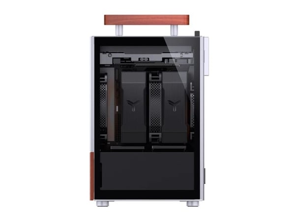 Jonsbo T6, Midi Tower, PC, Tre, Sølv, ITX, Stål, Glass, Aluminium, Spilling