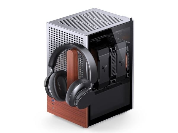 Jonsbo T6, Midi Tower, PC, Tre, Sølv, ITX, Stål, Glass, Aluminium, Spilling