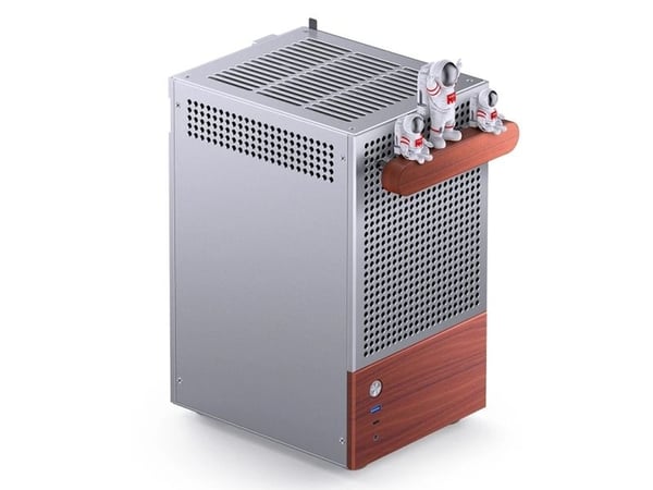 Jonsbo T6, Midi Tower, PC, Tre, Sølv, ITX, Stål, Glass, Aluminium, Spilling
